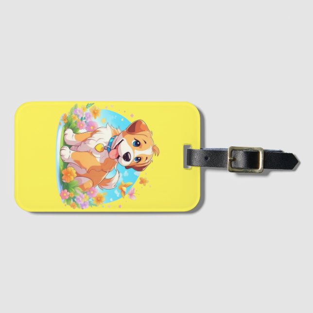 Cute Puppy Hund Bagagebricka (Framsida horisontal)