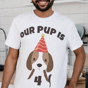 Cute Puppy Hund Birthday Parent's T Shirt