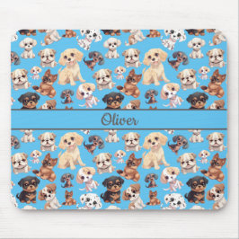 Cute Puppy Hund Blue Musmatta