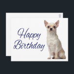 Cute Puppy Hund Funny Chihuahua Birthday Postcard Vykort<br><div class="desc">Det har aldrig varit lättare att skicka födelsedagsmorgon till vänner och familj än med detta söta Chihuahua-valp med Grattis på födelsedagen hälsning-vykort, Hund-födelsedagskort är perfekt för * hälsningskort * företag - veterinärer, tränare, uppfödare, valare * hund- och adoptionsprogram * personliga anteckningar till vänner och familj * insamlare och välgörenhetsorganisationer. Rulla...</div>