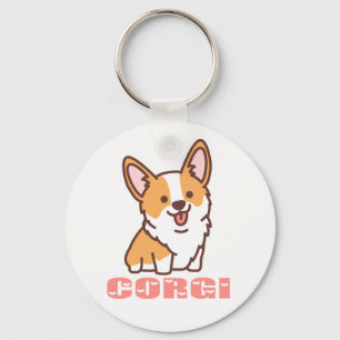 Cute Puppy Hund Gift Pembroke Corgi Nyckelring