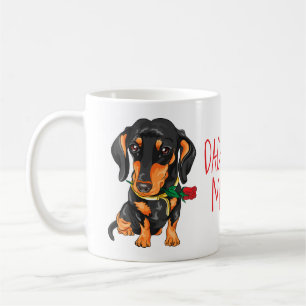 Cute Puppy Hund Gift-Tecknaden Dachshund Kaffemugg