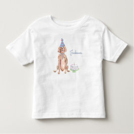 Cute Puppy Hund Golden Retriever 1:a födelsedagsku T Shirt