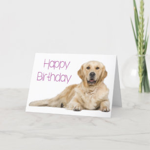 Cute Puppy Hund Golden Retriever Birthday Kort