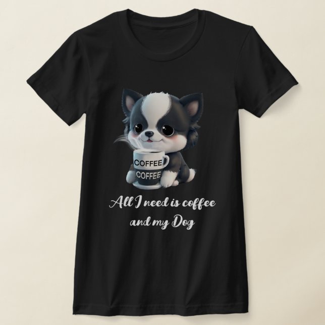 Cute puppy-hund-grafik - I kärlek-kaffe T Shirt (Laydown)