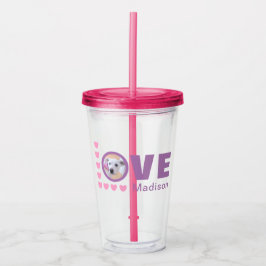 Cute Puppy Hund Hearts Valentines day Lavender Take Away Mugg