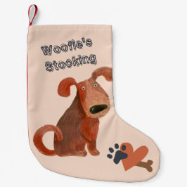 Cute Puppy Hund Helgdag Liten Julstrumpa