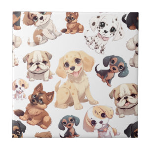 Cute Puppy Hund Kakelplatta