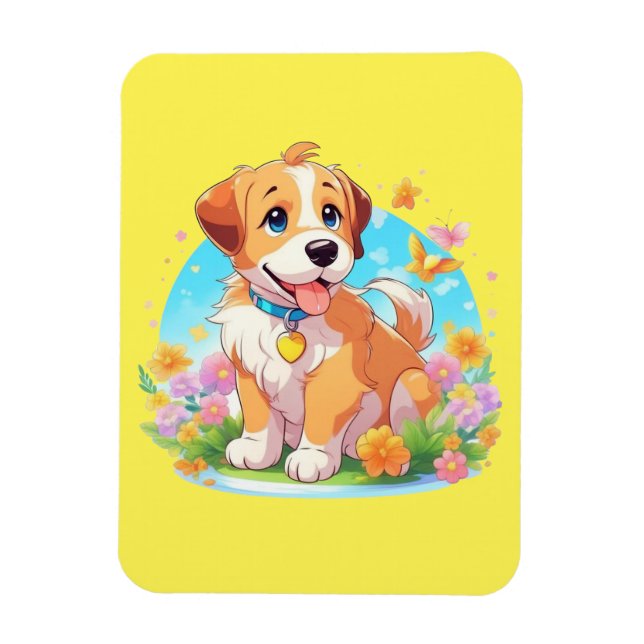 Cute Puppy Hund Magnet (Vertikal)