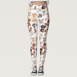 Cute Puppy Hund Mönster Leggings