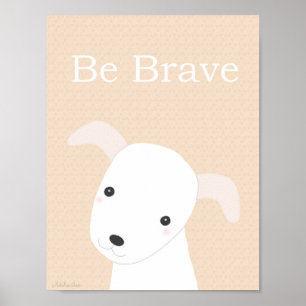 Cute Puppy Hund Nursery Art Skriv ut pojken Nurser Poster