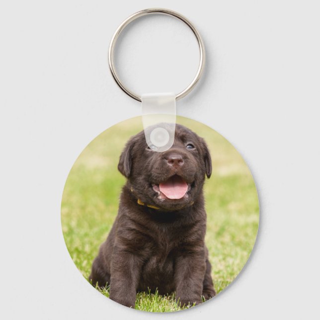 Cute Puppy hund Nyckelring (Framsida)