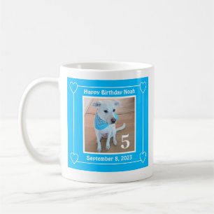Cute Puppy Hund Photo Grattis på födelsedagen numm Kaffemugg