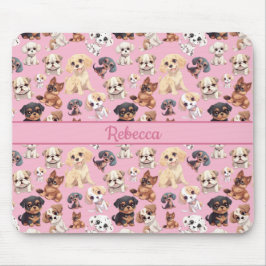 Cute Puppy Hund Rosa Musmatta