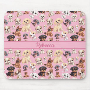 Cute Puppy Hund Rosa Musmatta