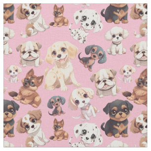 Cute Puppy Hund Rosa Tyg