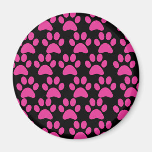 Cute Puppy Hund Shock rosa Black Magnet