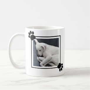Cute Puppy Hund Single 1 Photo Namn och Message Kaffemugg