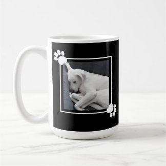 Cute Puppy Hund Single 1 Photo Namn och Message Kaffemugg