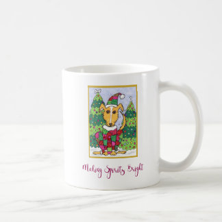 Cute Puppy Hund Skapar Spirits Bright-Helgdag Kaffemugg