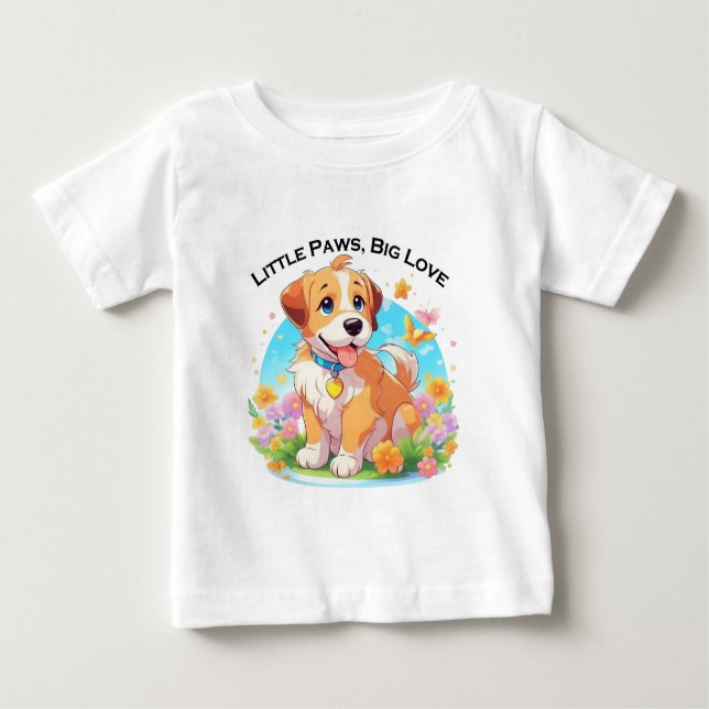 Cute Puppy Hund T Shirt (Framsida)