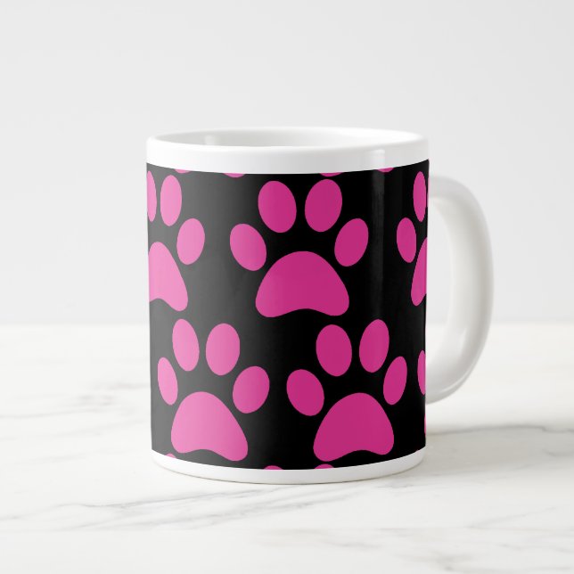 Cute Puppy Hund Tass avtryck Black Jumbo Mugg (Framsida höger)