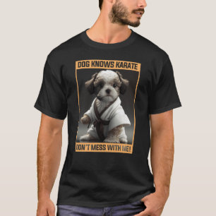 Cute Puppy Hund vet att Karate inte är  med mig T Shirt