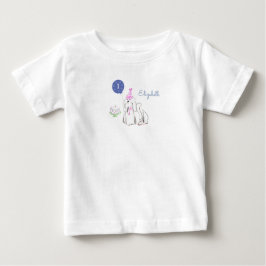 Cute Puppy Hund Watercolor MaltBirthday Cake T Shirt