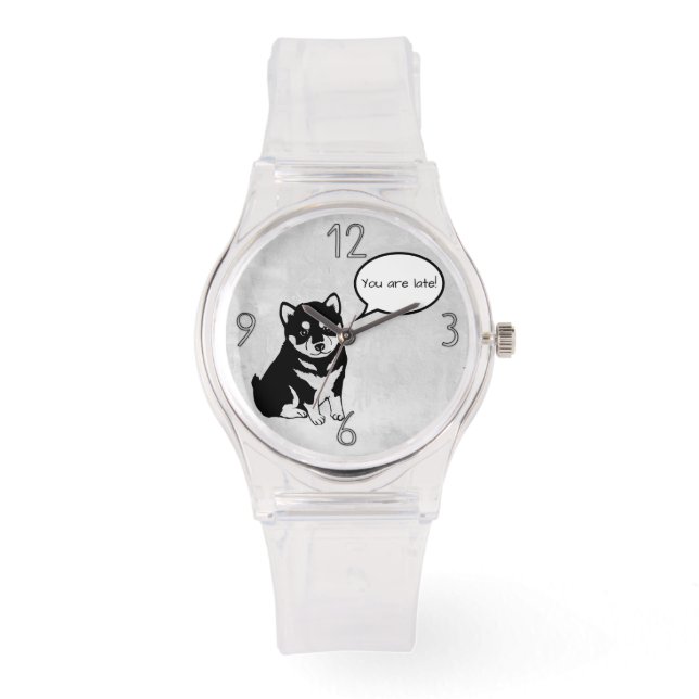 Cute Puppy-Hund Zodiac Birthday Tal Bubble Armbandsur (Framsida)