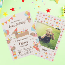 Cute Puppy Hundar Dachshund Birthday Pawty