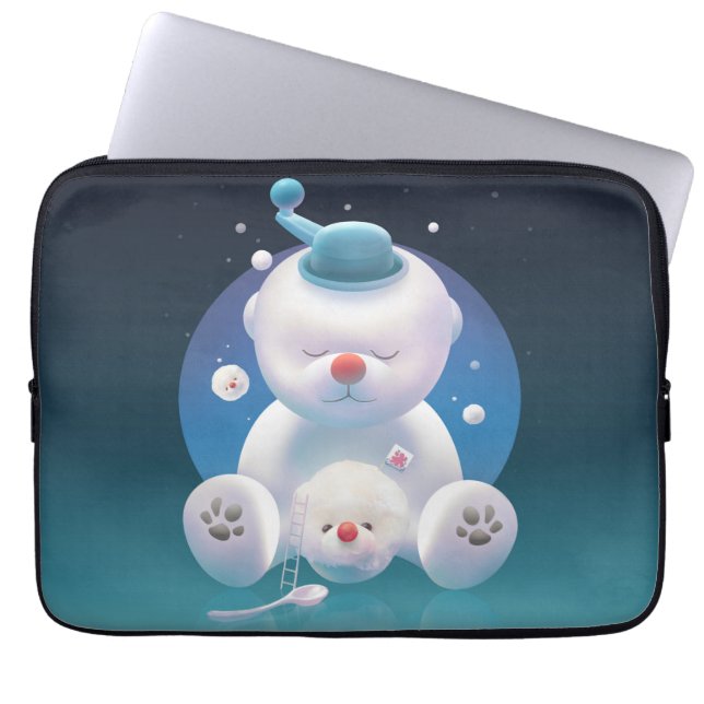 Cute Puppy Ice Shaver Bandana Laptop Fodral (Framsidan)