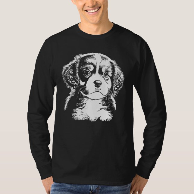 Cute Puppy Illustration T Shirt (Framsida)