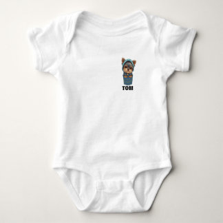 Cute Puppy in a Pocket Baby Bodysuit T Shirt