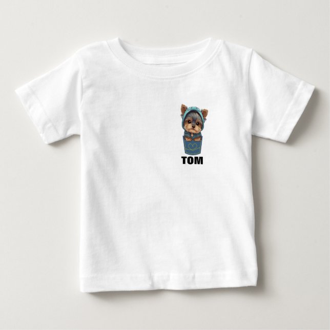 Cute Puppy in a Pocket T-Shirt (Framsida)