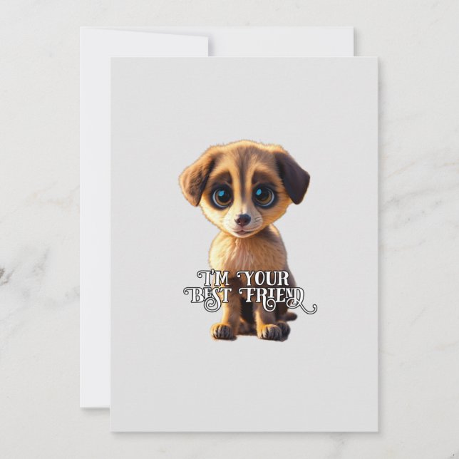 Cute puppy inbjudningar (Framsida)