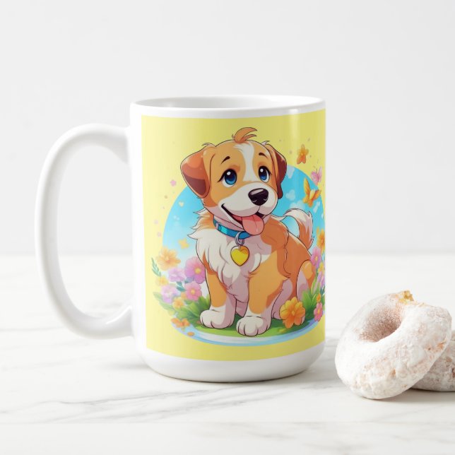 Cute Puppy Kaffemugg (Med munk)
