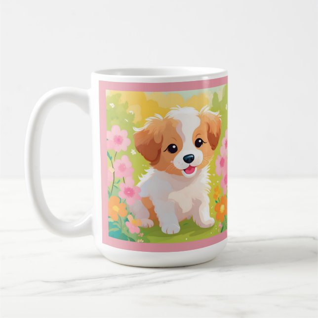 Cute Puppy Kaffemugg (Vänster)