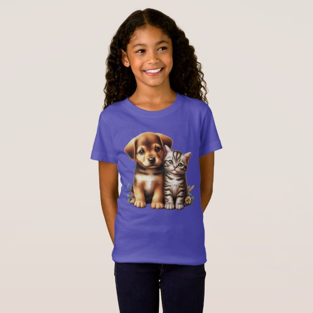Cute puppy/kitten t shirt (Hel framsida)