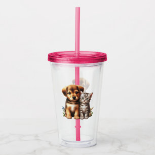 Cute puppy/kitten take away mugg