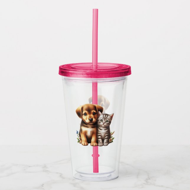 Cute puppy/kitten take away mugg (Framsida)