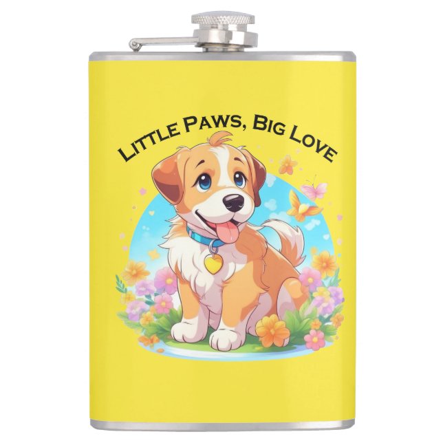 Cute Puppy Little Tassar Big Kärlek Fickplunta (Framsidan)