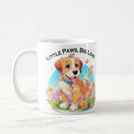 Cute Puppy Little Tassar Big Kärlek Kaffemugg