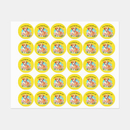 Cute Puppy Little Tassar Big Kärlek Klistermärke