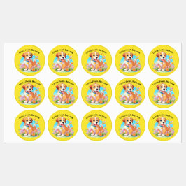 Cute Puppy Little Tassar Big Kärlek Klistermärke