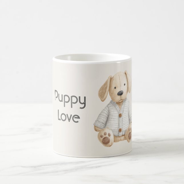 Cute Puppy Love Kaffemugg (Center)