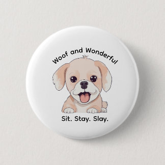 Cute Puppy Lovers Stylish Dog Mom Button Knapp