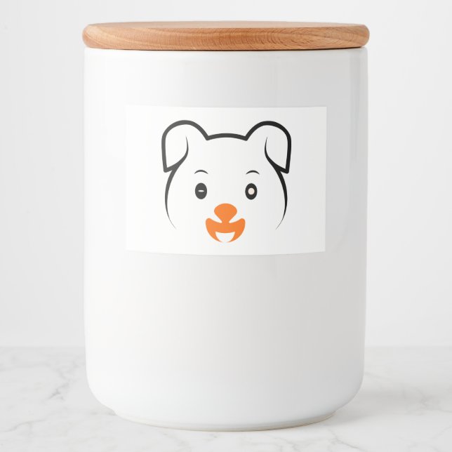 Cute Puppy Mat Etiketter (Framsida)