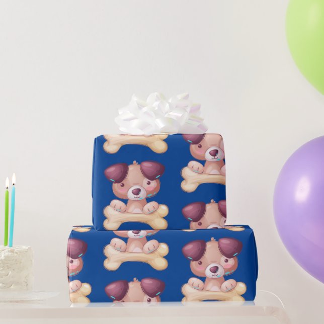 Cute Puppy med ben Presentpapper (Festgåvor)