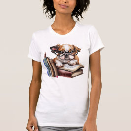Cute Puppy med Bokar T Shirt