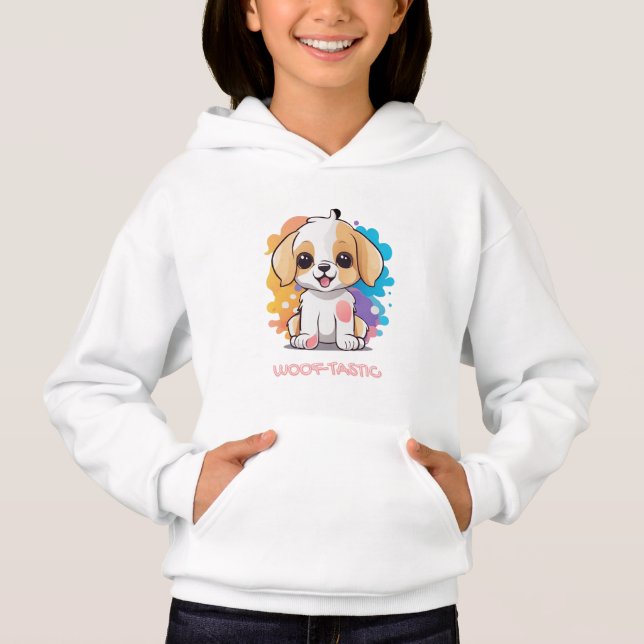 Cute Puppy med färgfläckar T Shirt (Framsida)
